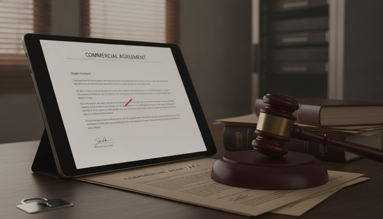 Cinco señales para revisar un contrato comercial