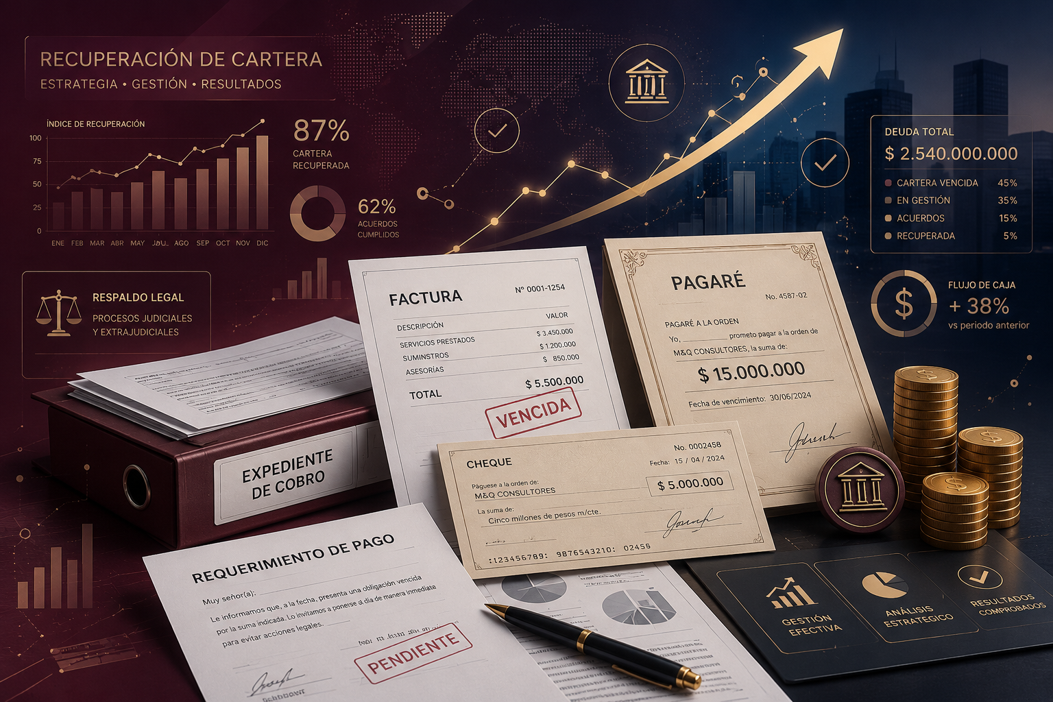 Documentos de cartera y reclamaciones financieras.
